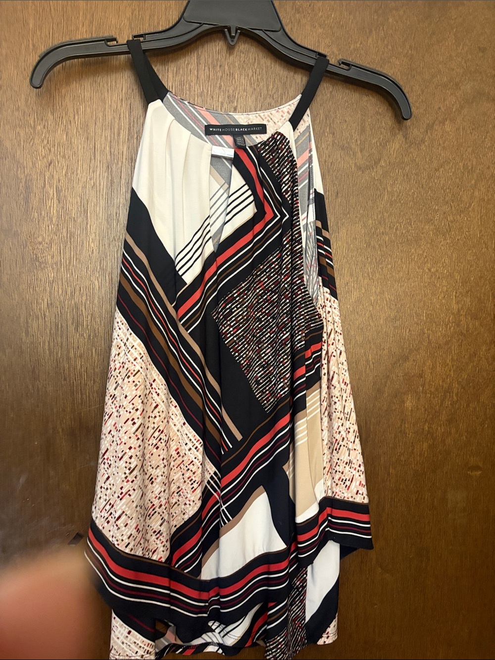 White House Black Market Printed Halter Tank Top - Multi-Color